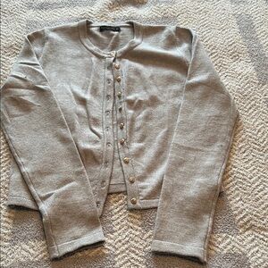Gray cardigan